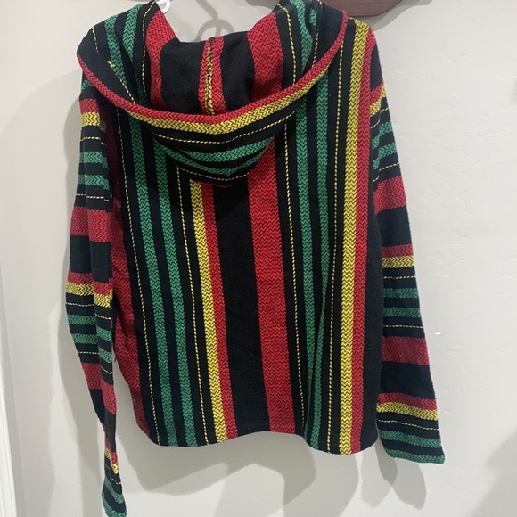 Poncho Rasta Baja poncho hoodie - Picture 5 of 5